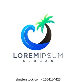 palm beach logo design ready to use