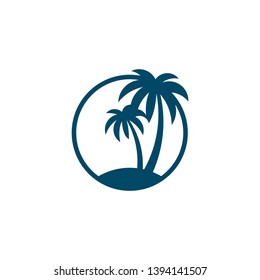 Palm Beach Logo Design Template.