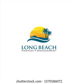 Palm Beach Logo Design template