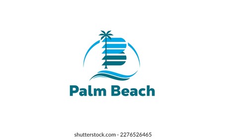 Logo für Palmenstrand mit Buchstabe B