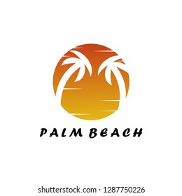 Palm Beach Logo Vector Stock Vector (Royalty Free) 1287750226 ...