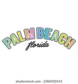 Palm beach summer vector graphic