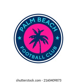 Palm Beach team football club vector icon logo design template