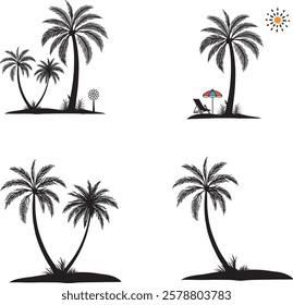  Palm Beach Tree set icon 