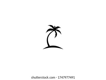 palm beach tree vector icon