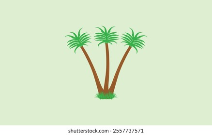 
Palm beach tree vector illustration for use.