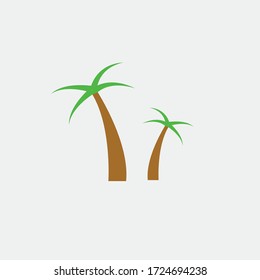 palm beach trees vector icon tropical travel icon