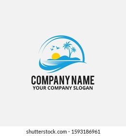 PALM BEACH Vector Logo Template