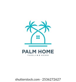 palm beach villa logo vetor. modelos de logotipo