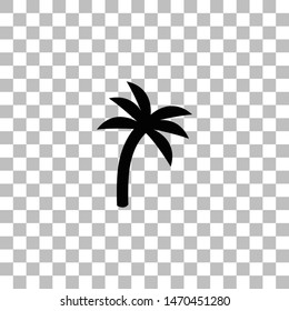 Palm. Black flat icon on a transparent background. Pictogram for your project