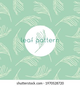 Palm branch seamless pattern. Tropic background with hand-drawn palm leaves. Floral ornament, plant decor. Tropical pattern with charcoal texture for trendy fabric, textile, banner, packaging design.