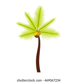Palm butia capitata icon in flat style isolated on white background. Flora symbol