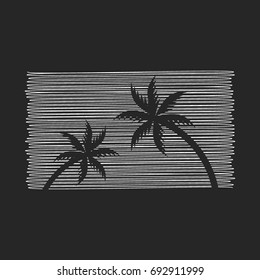 Palm  california.typography,Fashion.T-shirt graphic vector Print