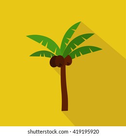 Palm cartoon flat icon. Brazil. Summer.Vector illustration