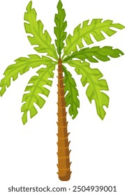 Palm cartoon icon. Tropical plant. Exotic tree