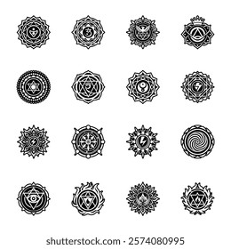 Palm chakra icon in filled style