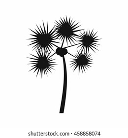 Palm chamaerops icon in simple style isolated on white background. Flora symbol