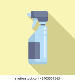 Palmreinigung Desinfizieren Ikone flache Vektorgrafik. Luftnebel-Reinigung. Spritzflasche
