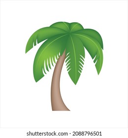 Palm Coconut Tree icon vector template Use for text emoji emotion expression reactions chat comment social media app smartphone to family friends