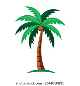 palm and coconut tree icon vector art