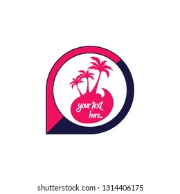 palm coconut tree logo icon