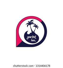 palm coconut tree logo icon