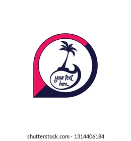 palm coconut tree logo icon