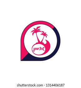 palm coconut tree logo icon