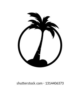 palm coconut tree logo icon