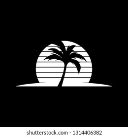 palm coconut tree logo icon