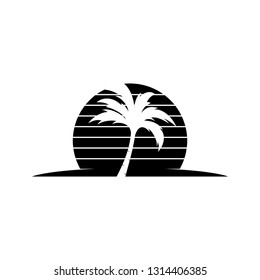 palm coconut tree logo icon