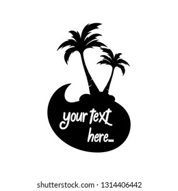 palm coconut tree logo icon