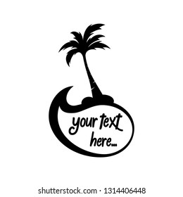 palm coconut tree logo icon
