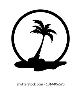palm coconut tree logo icon