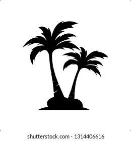 palm coconut tree logo icon