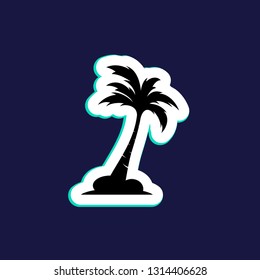 palm coconut tree logo icon