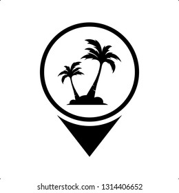 palm coconut tree logo icon