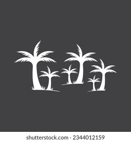 Palm Coconut Tree Logo Icon Silhouette