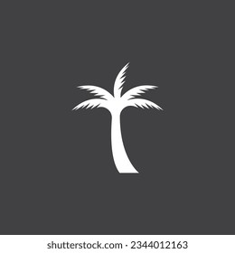 Palm Coconut Tree Logo Icon Silhouette