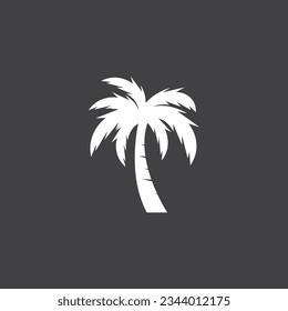 Palm Coconut Tree Logo Icon Silhouette