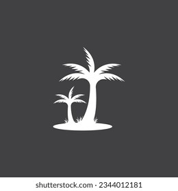 Palm Coconut Tree Logo Icon Silhouette