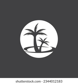 Palm Coconut Tree Logo Icon Silhouette