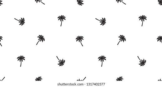 Palm Coconut Tree Seamless Pattern Vector Scarf Isolated Island Repeat Wallpaper Tile Background Tropical Summer Illustration