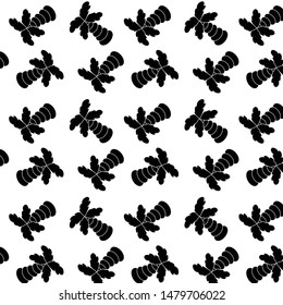 palm coconut tree Seamless Pattern vector