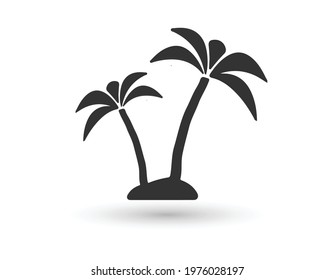 Palm or coconut tree summer logo template vector illustration