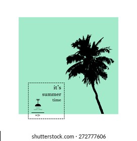 Palm collection. Vector.