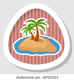 Palm colorful icon