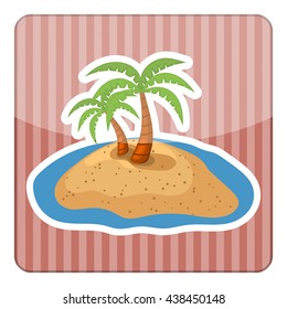 Palm colorful icon