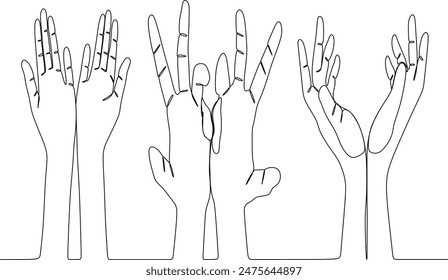 palm continuous line vector design