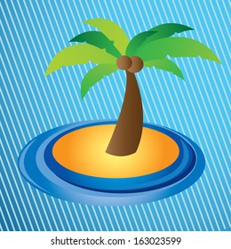 palm design over lineal  background vector illustration